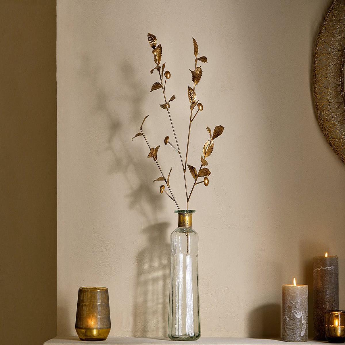 San Stem Foliage - Antique Brass