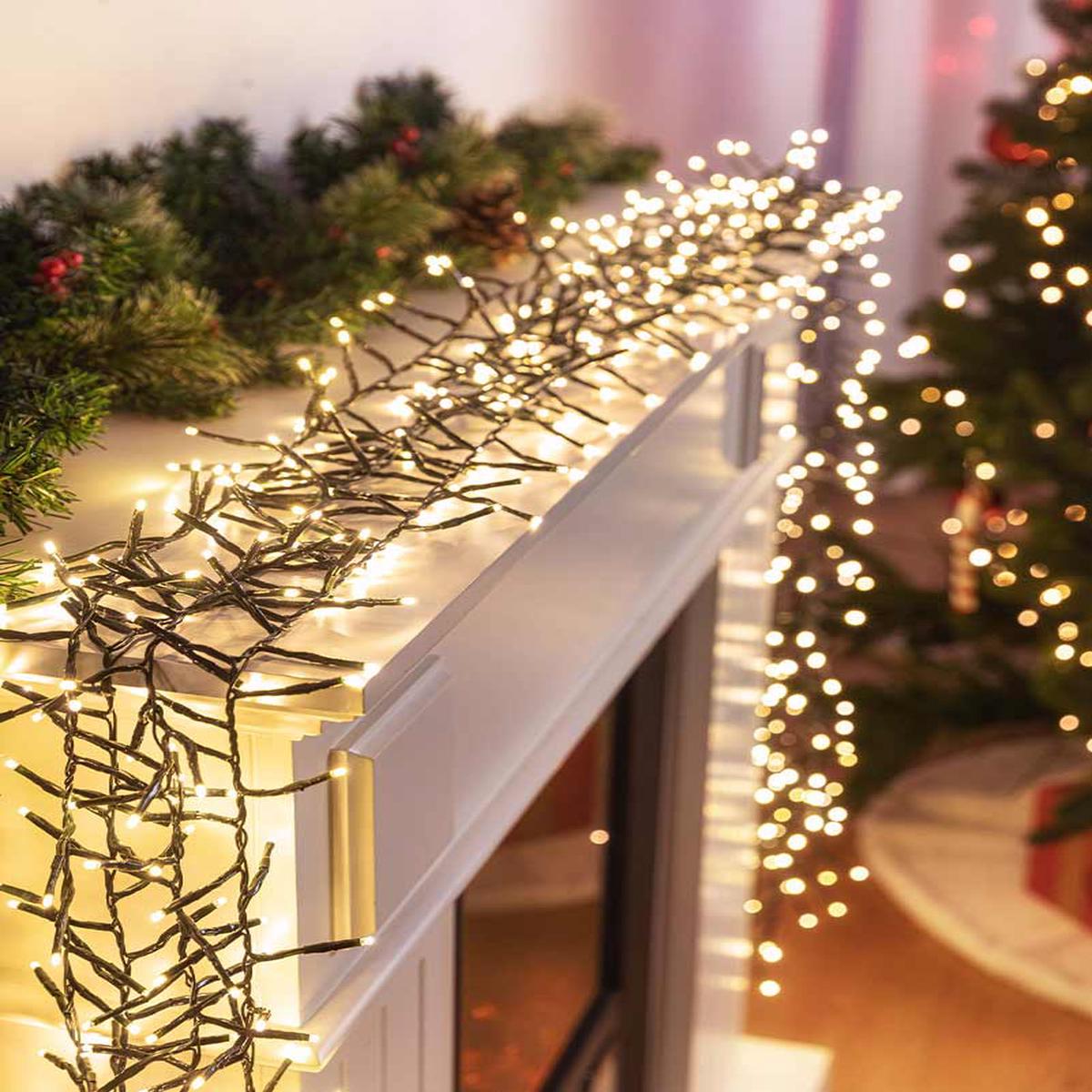 Warm White Cluster Lights 2000 Piece LED Lights