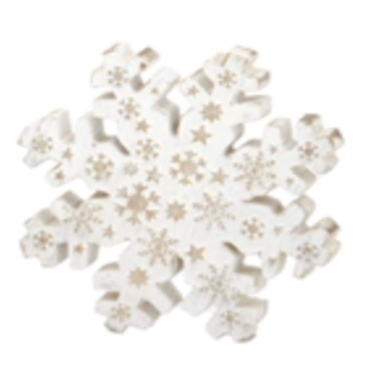 Wing Tai Trading WTT WXI59595 White Enamel Snowflakes, Large