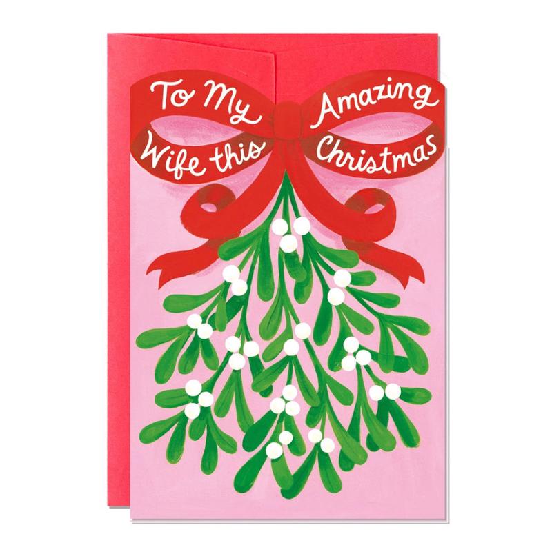 Amazing Wife Mistletoe Christmas Card