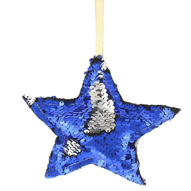 Blue/Silver - 16.5cm Sequin star