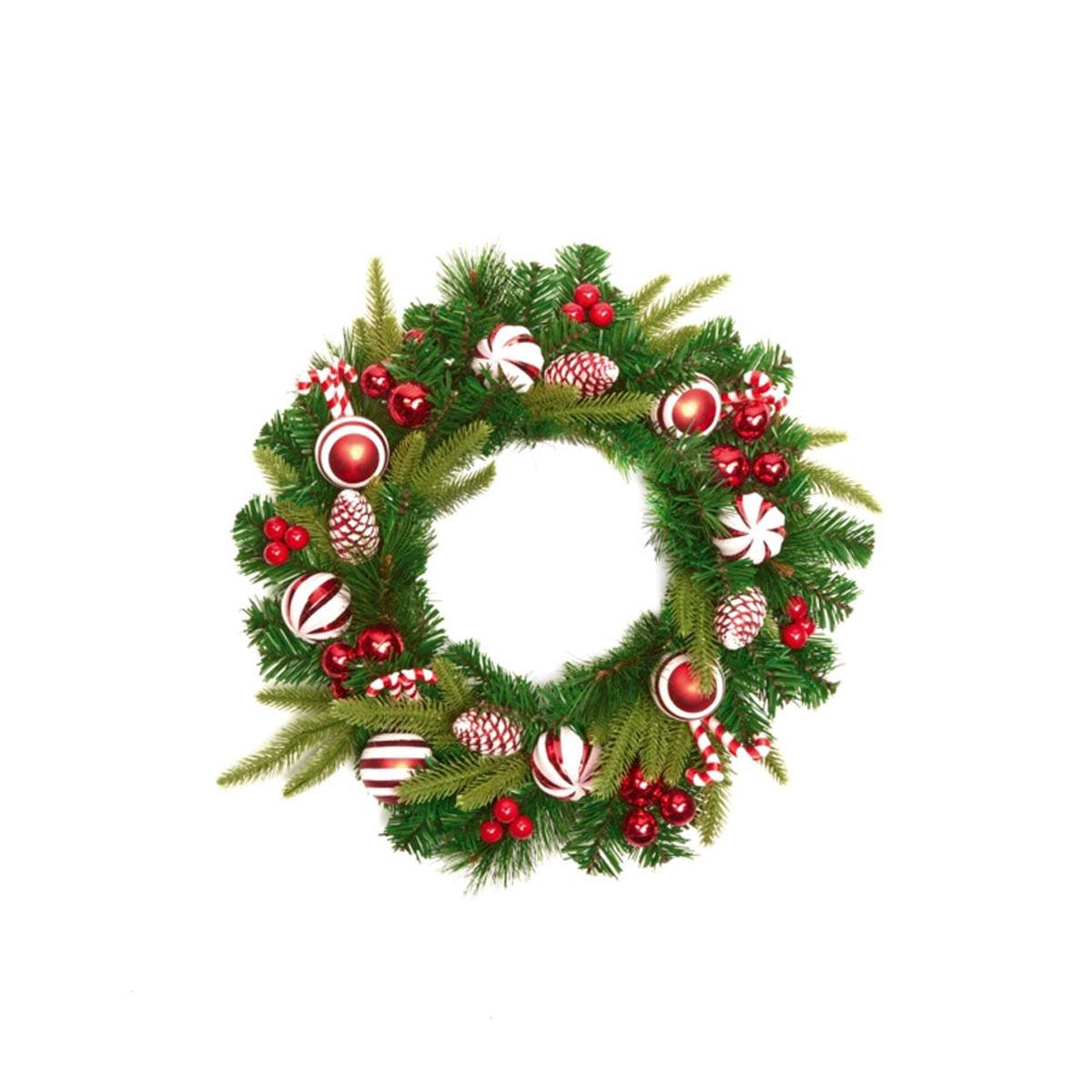 Candy Cane Wreath  50cm - DF257097