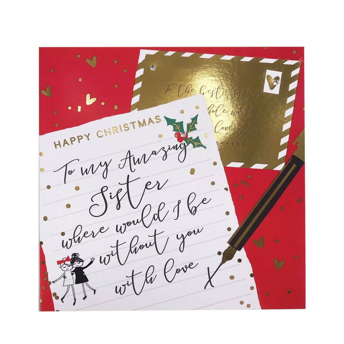 Christmas Card - Happy Christmas To My Amazing Sister