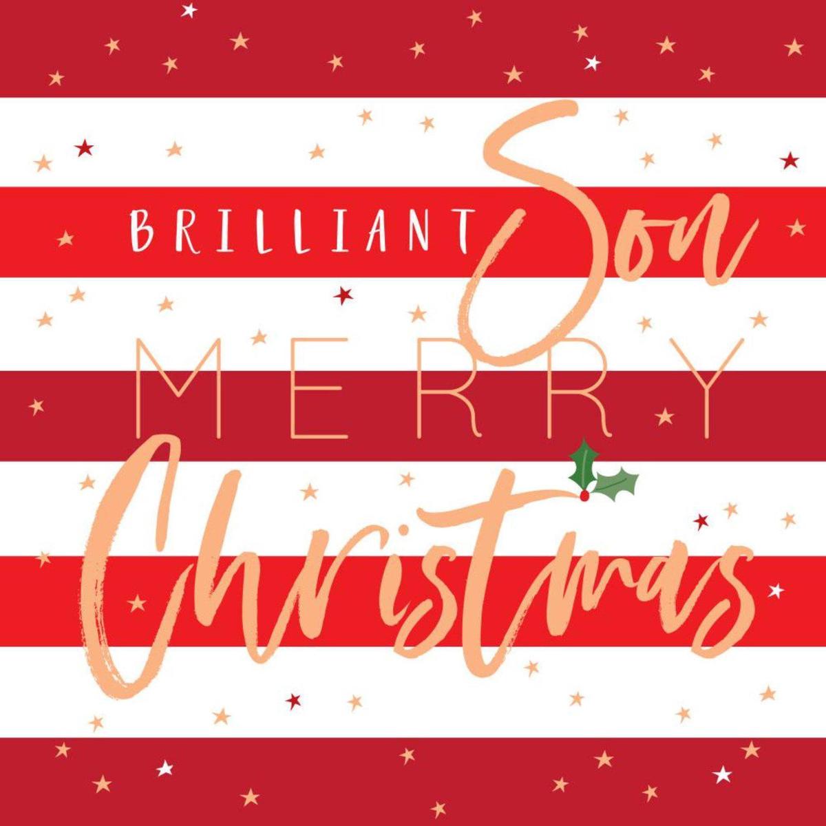 Christmas Card - Merry Christmas Brilliant Son