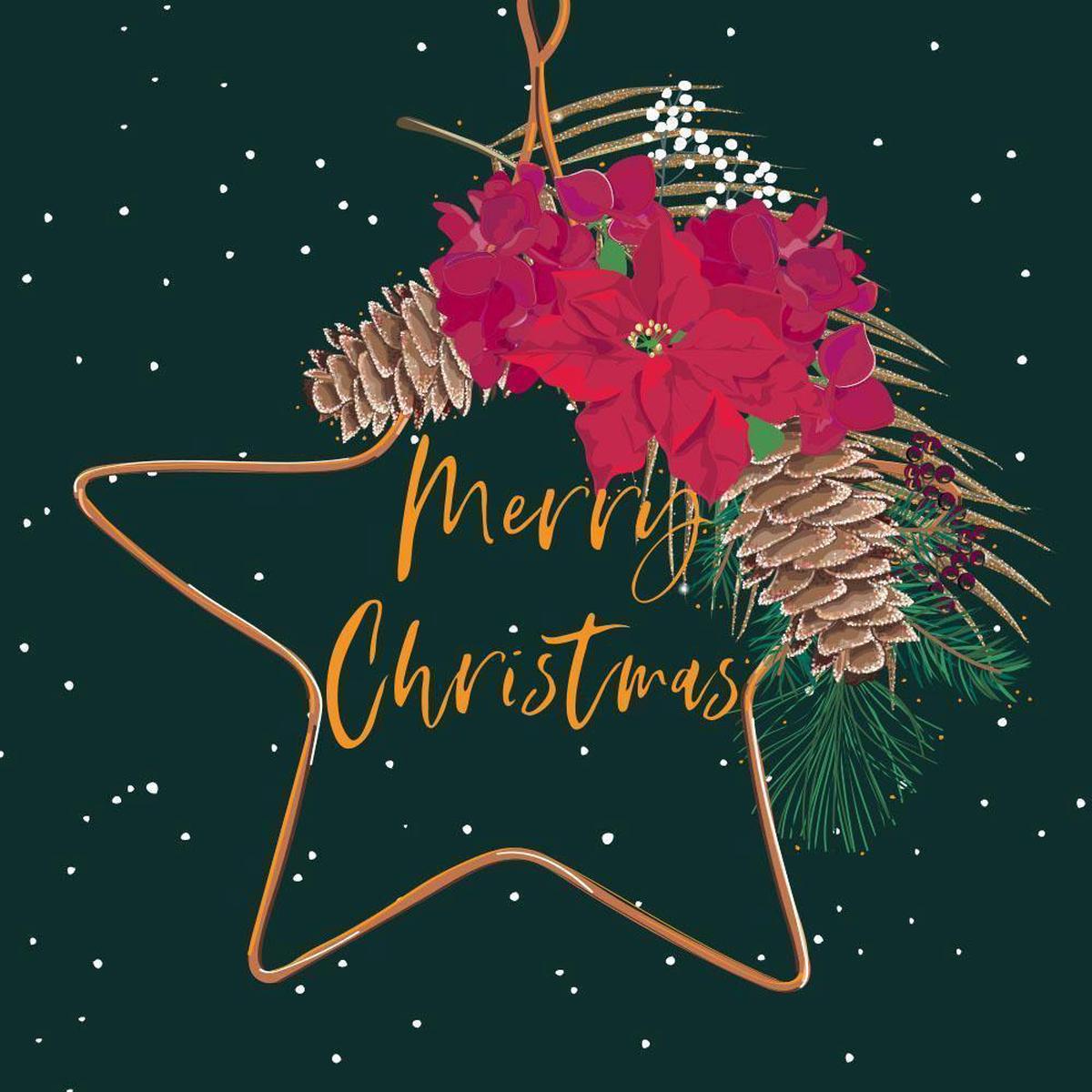 Christmas Card - Merry Christmas Star