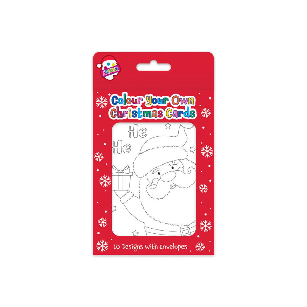 Festive Wonderland Colour Your Own Christmas Cards | Assorted, Pack of 10
