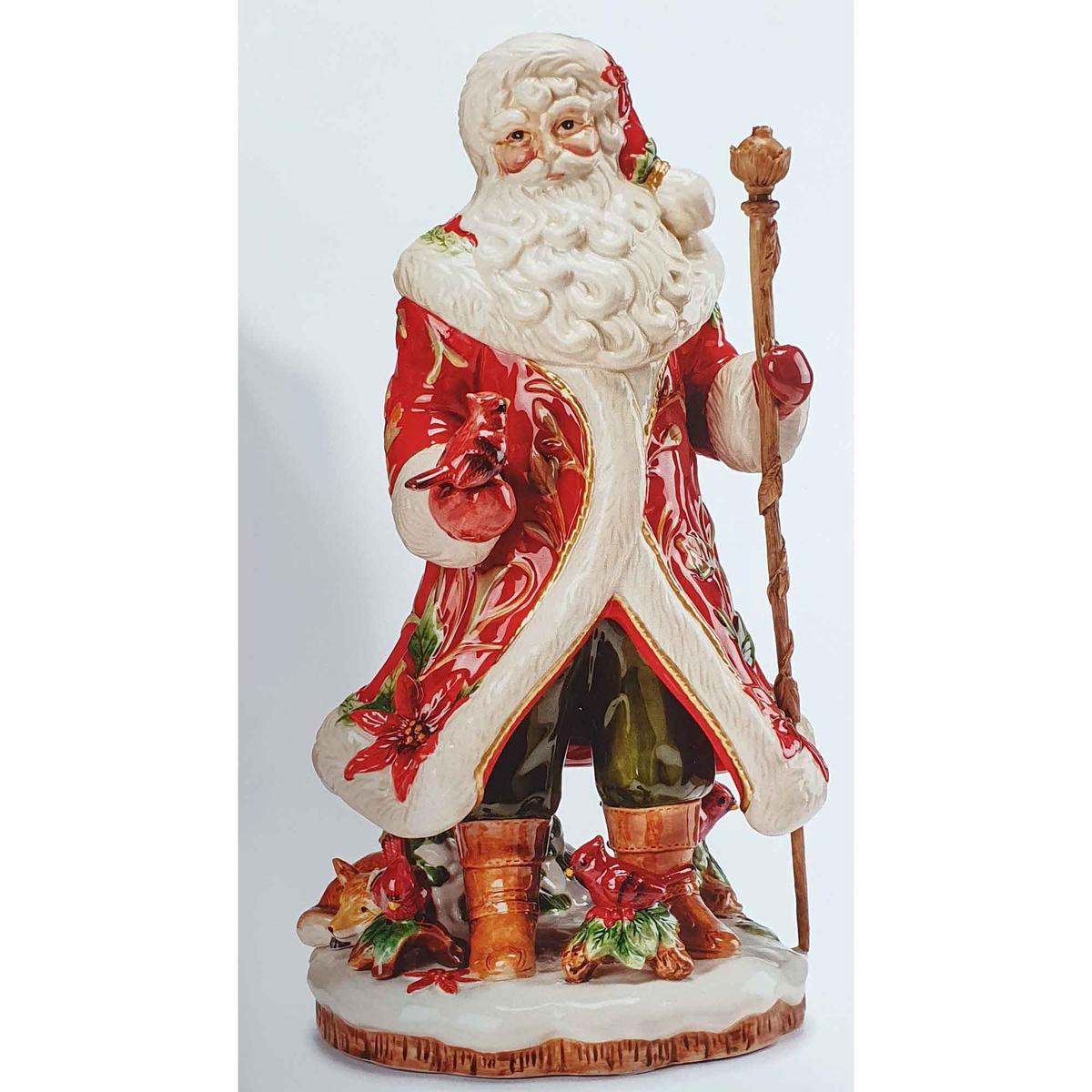 FITZ & FLOYD Figure Statue Santa Claus Decoration 48cm Porcelain