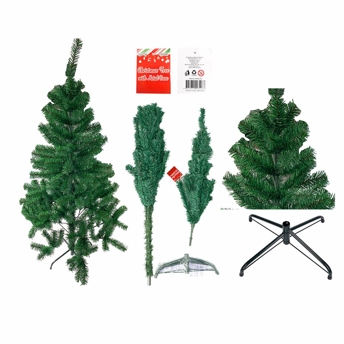 Green Christmas Tree 150cm with 4-Footed Base
