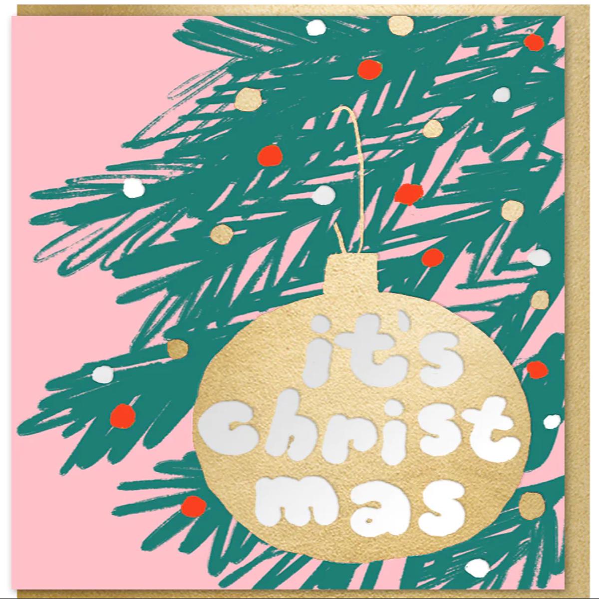 Joyful Gold Bauble Card