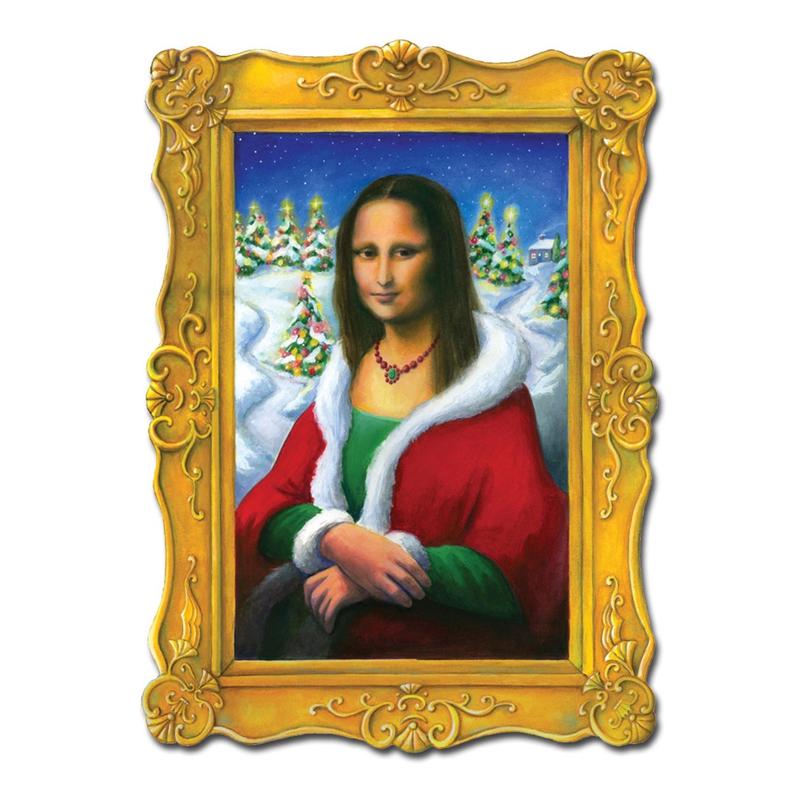 Mona Lisa Die-Cut Holiday Card
