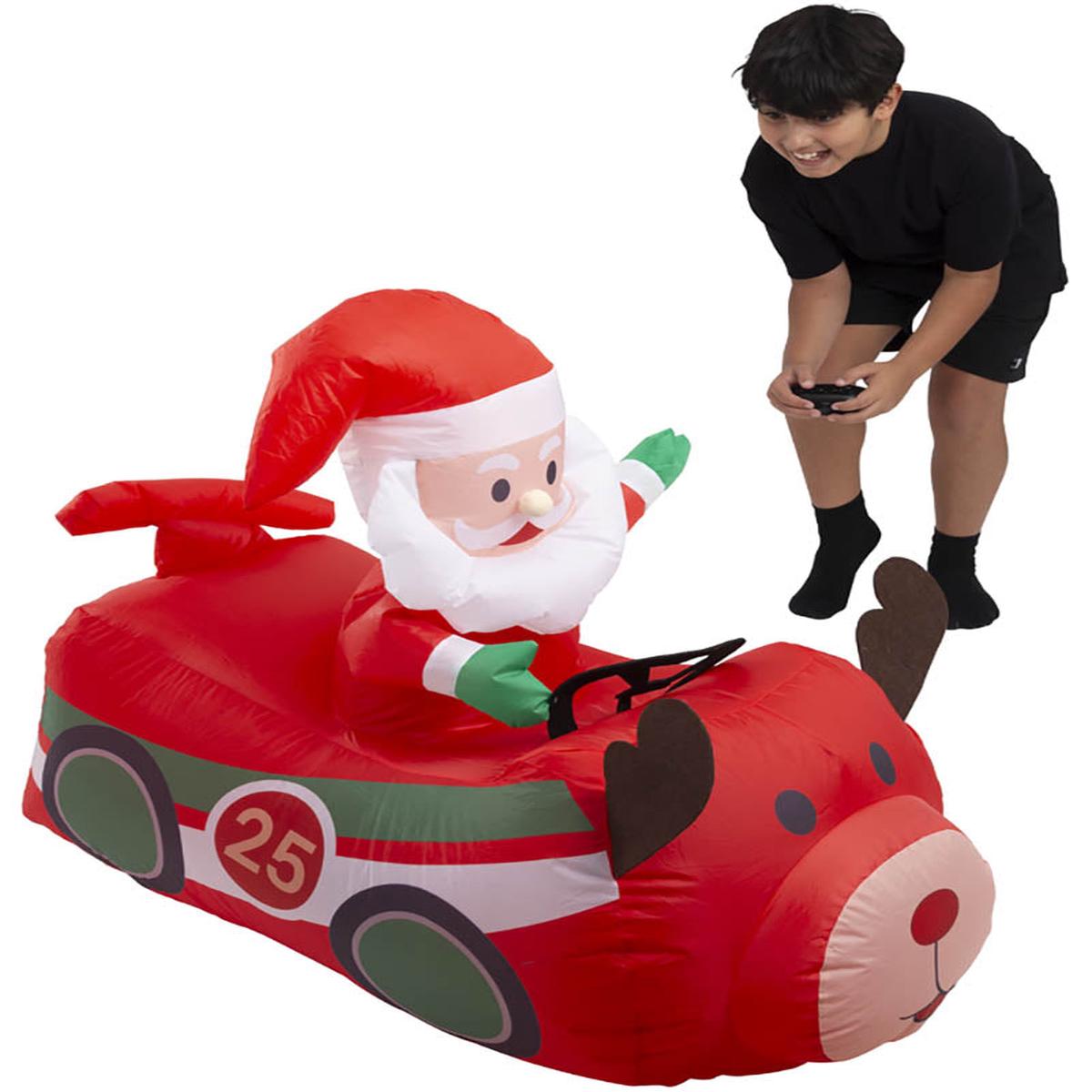 Musical Santa Remote Controlled Christmas Race Car 90cm