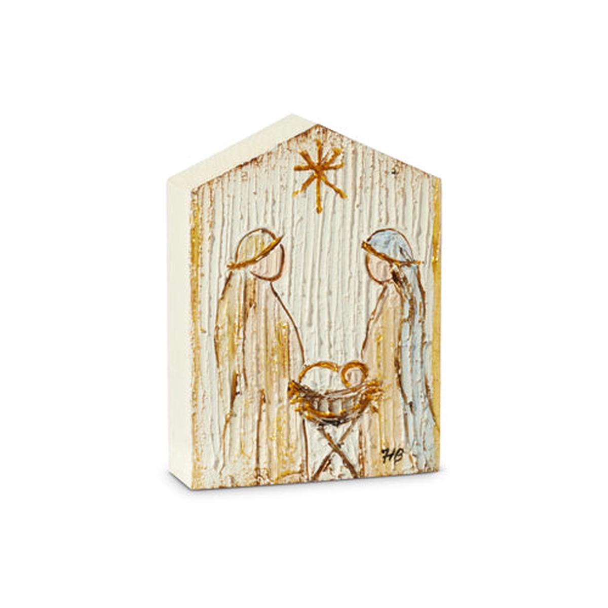 Raz Imports RZ 4157391 Holy Family Textured Block, 7.75in