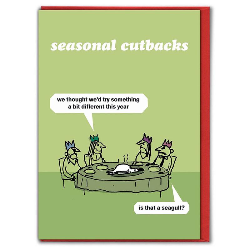 Seagull Christmas Cutbacks Card