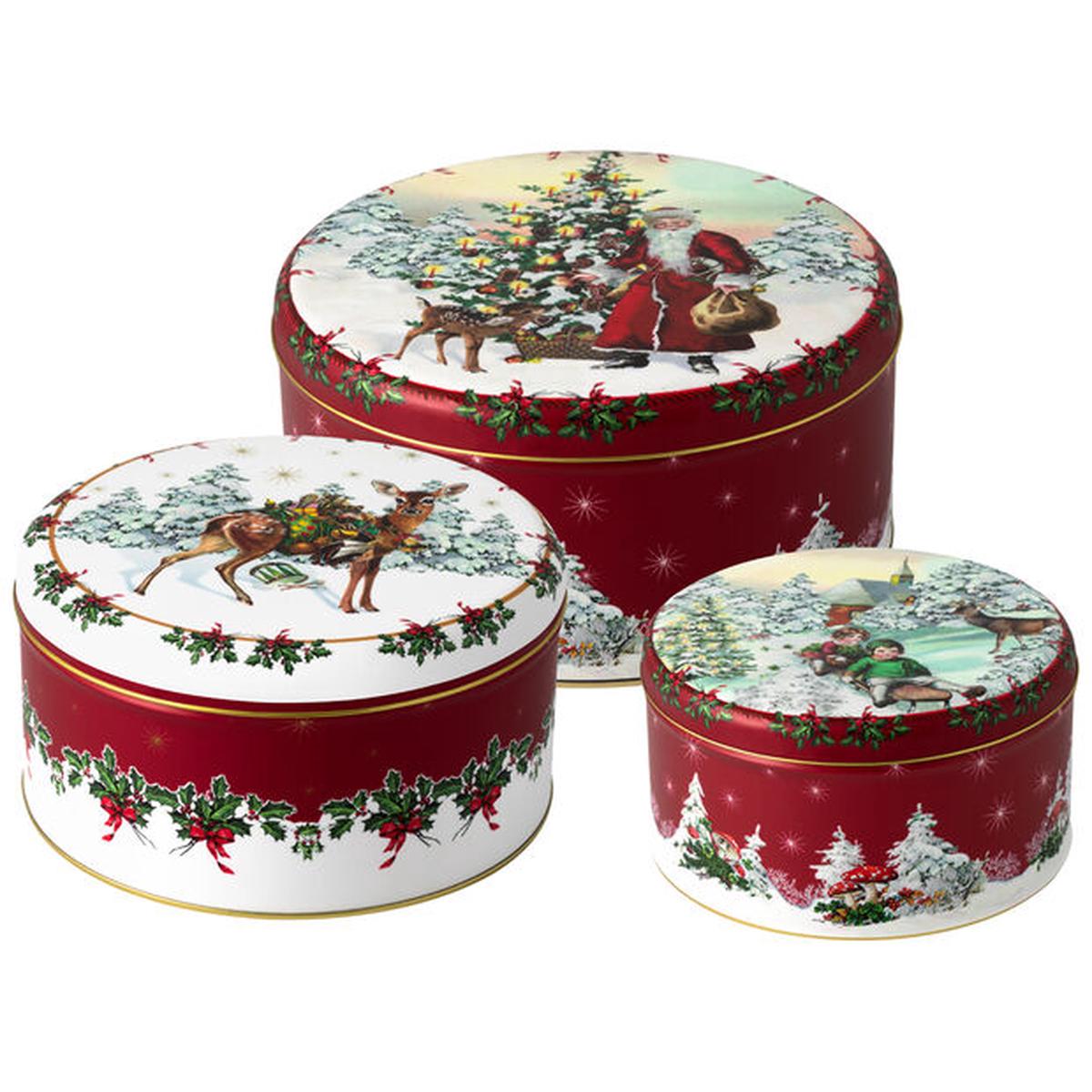 VILLEROY & BOCH - Winter Collage Accessoires Set of 3 Christmas Sweets Box