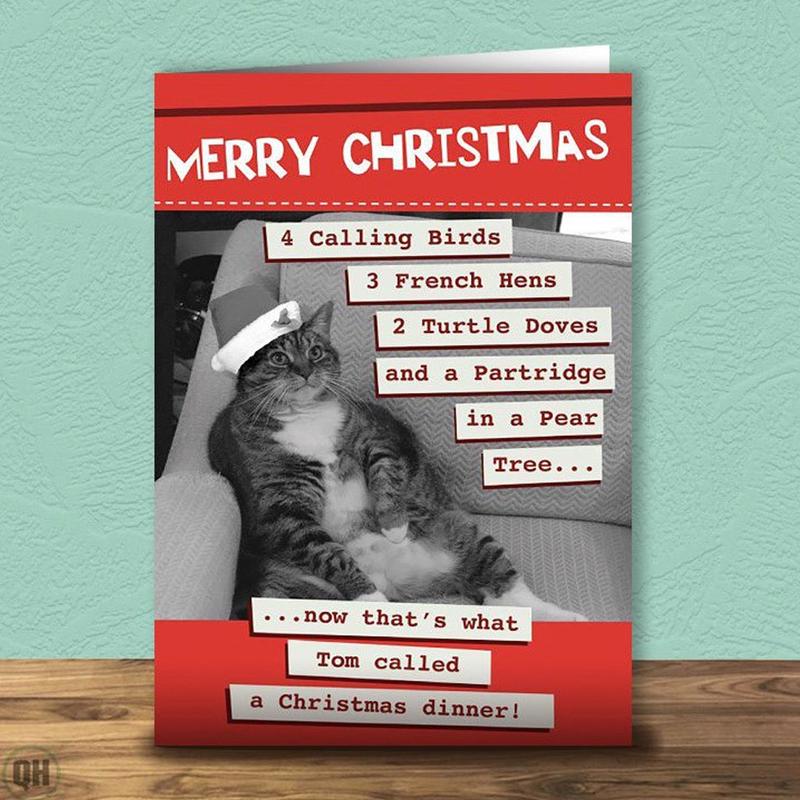 4 Calling Birds Christmas Card