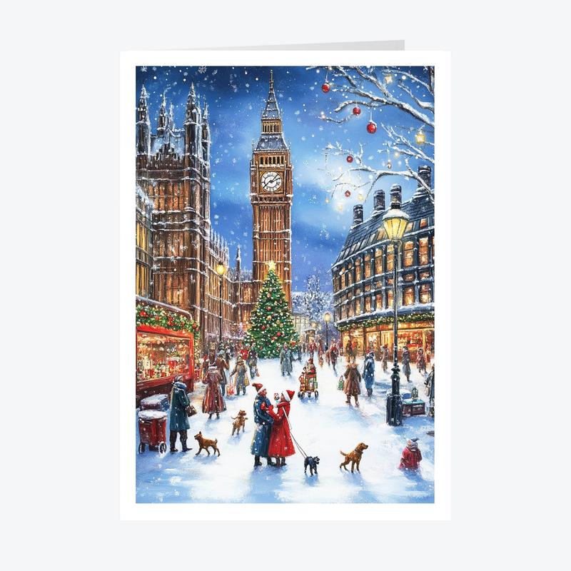 Big Ben Personalised Christmas Card - A5 or A6 Sizes - A5 / 5
