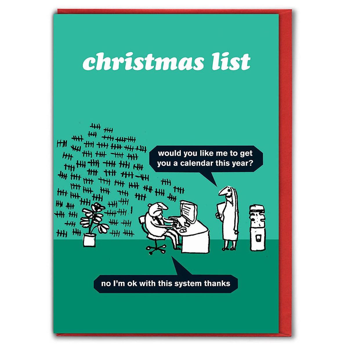 Calendar For Christmas Card