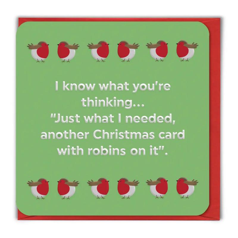 Card With Robins On It Christmas Card