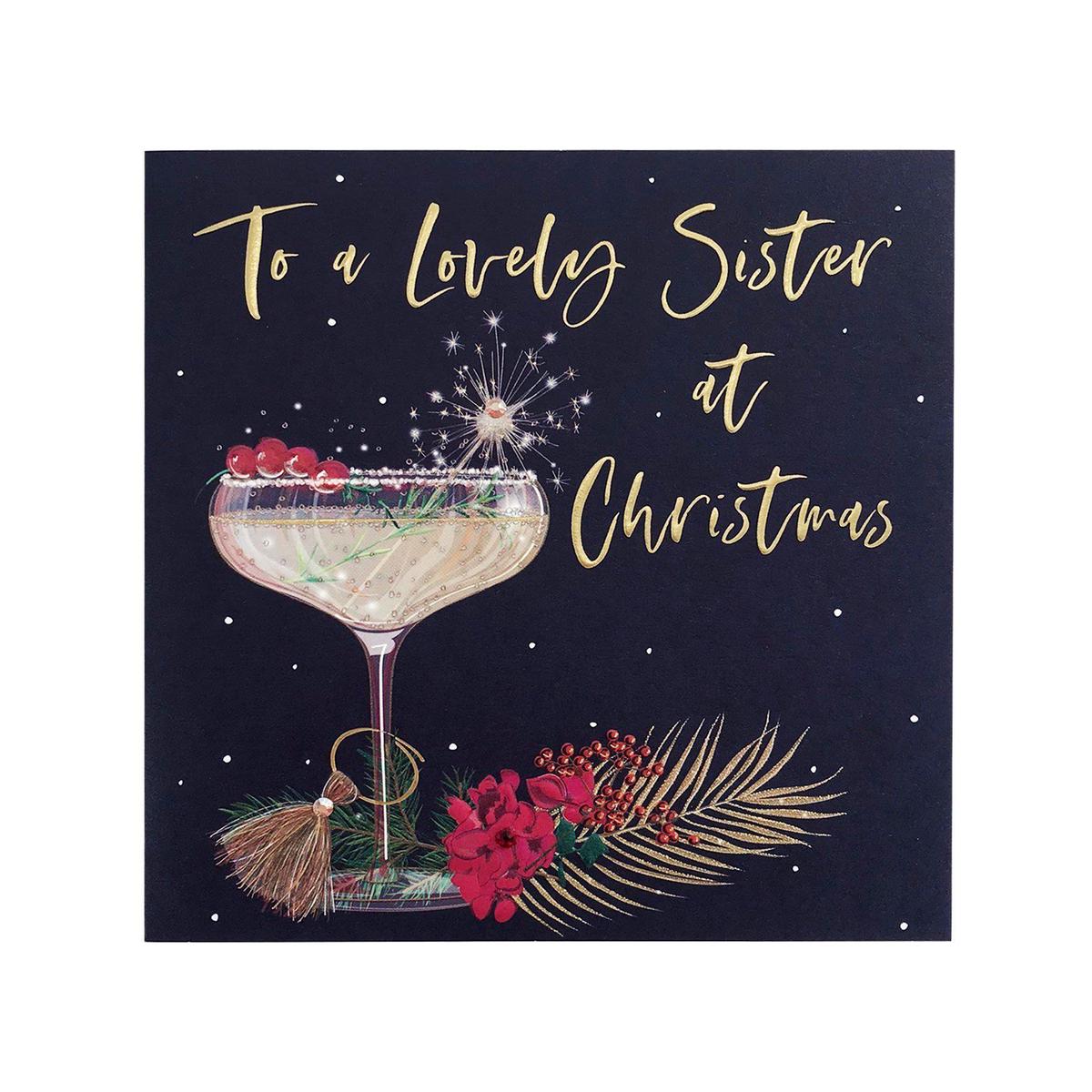Christmas Card - Lovely Sister At Christmas