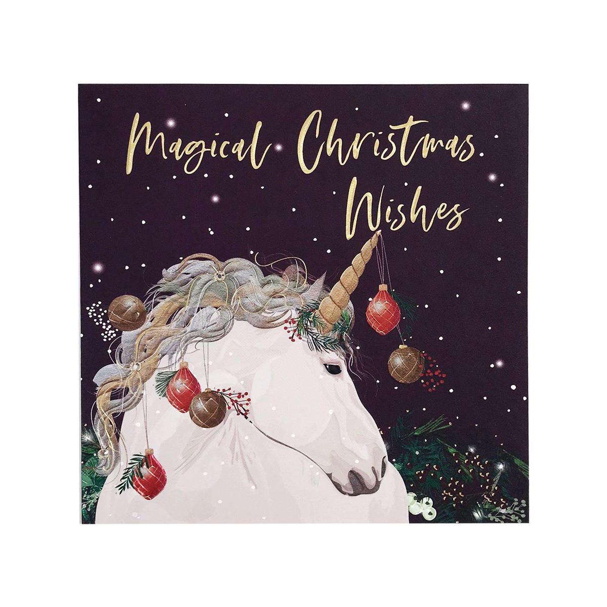 Christmas Card - Magical Christmas Wishes Unicorn