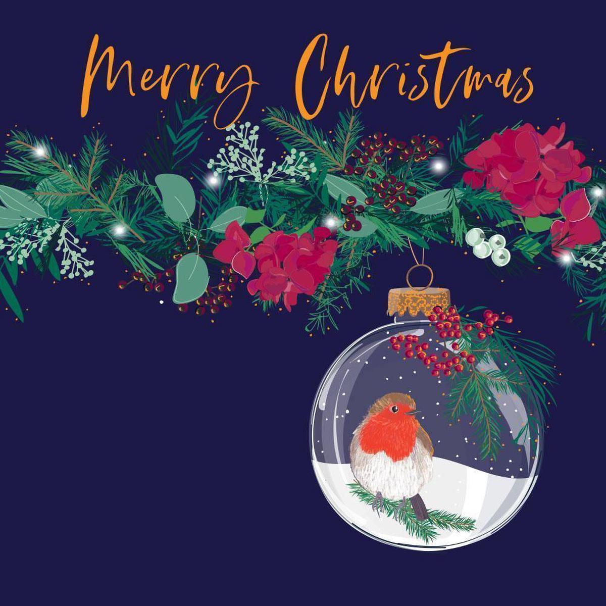 Christmas Card - Merry Christmas Bauble