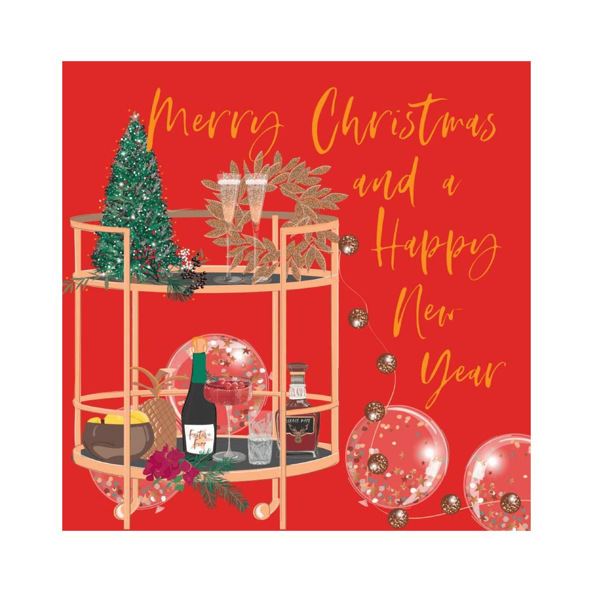 Christmas Card - Merry Christmas & Happy New Year Drink