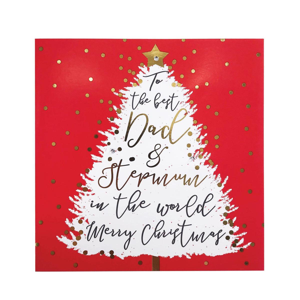 Christmas Card - Merry Christmas To The Best Dad & Stepmum