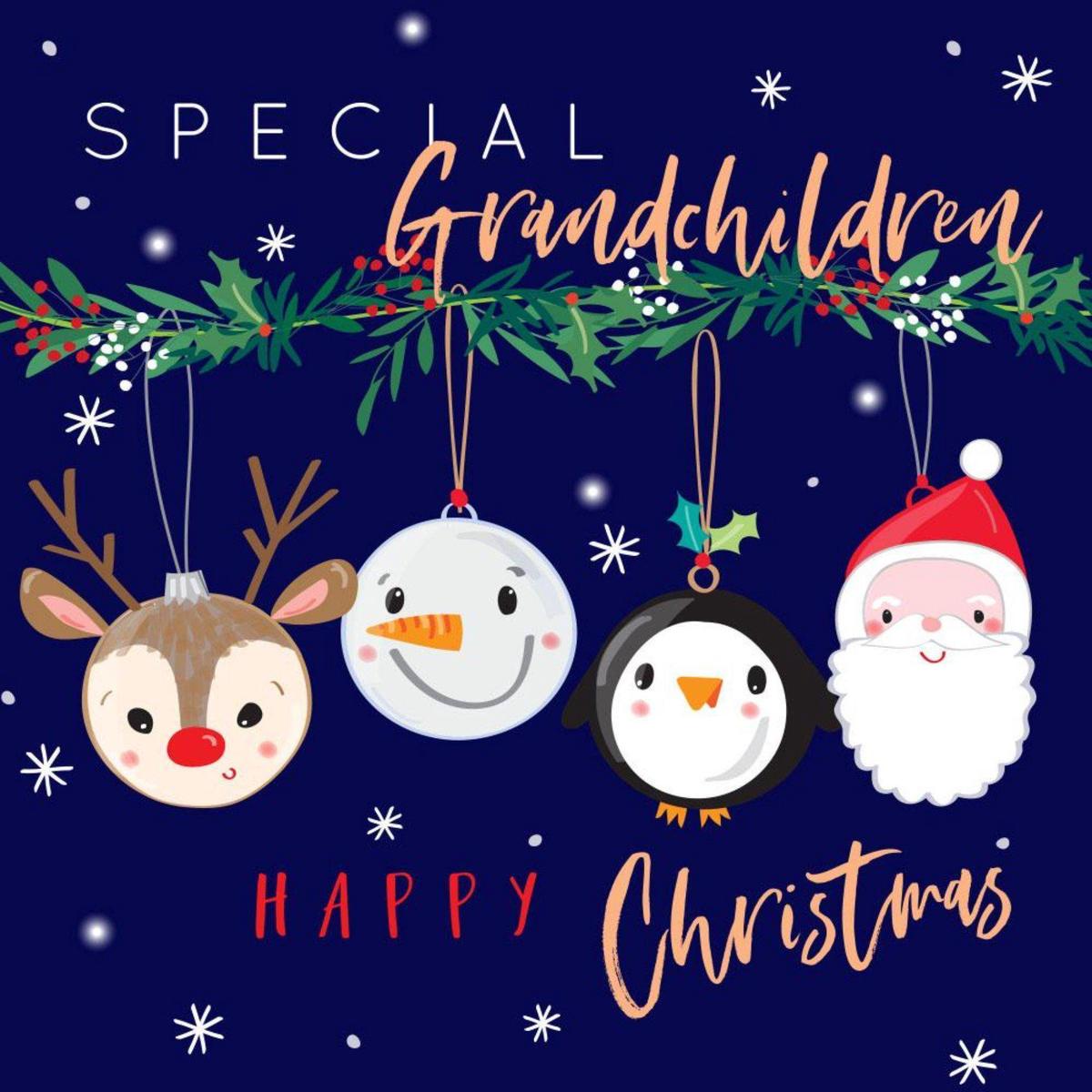 Christmas Card - Special Grandchildren Merry Christmas