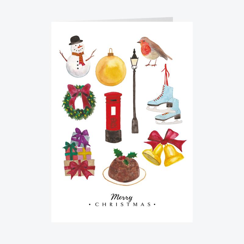 Collage Personalised Christmas Card A5 or A6 Sizes - A5 / 5