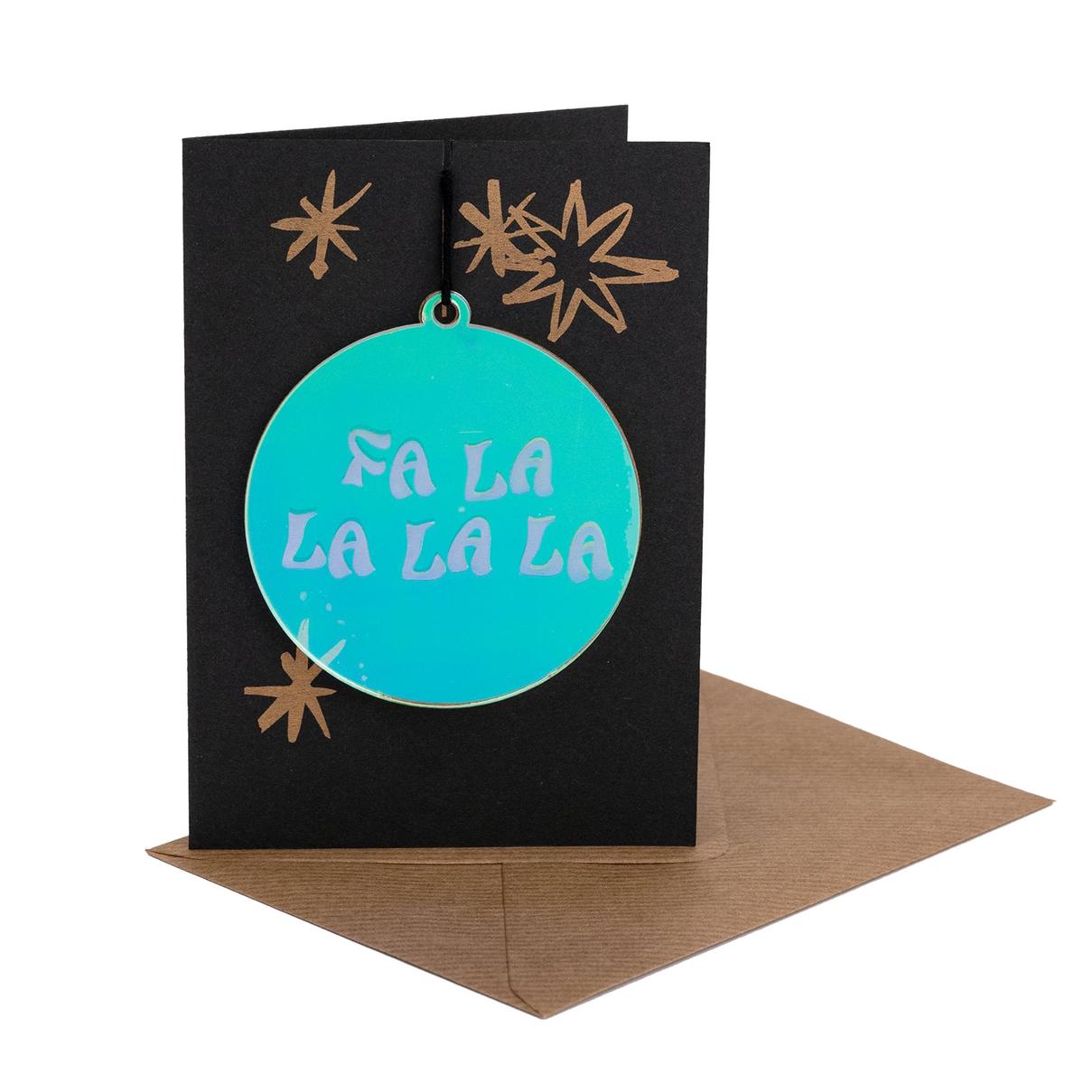 Fa X Tara Collette Fa La La A6 Bauble Christmas Card