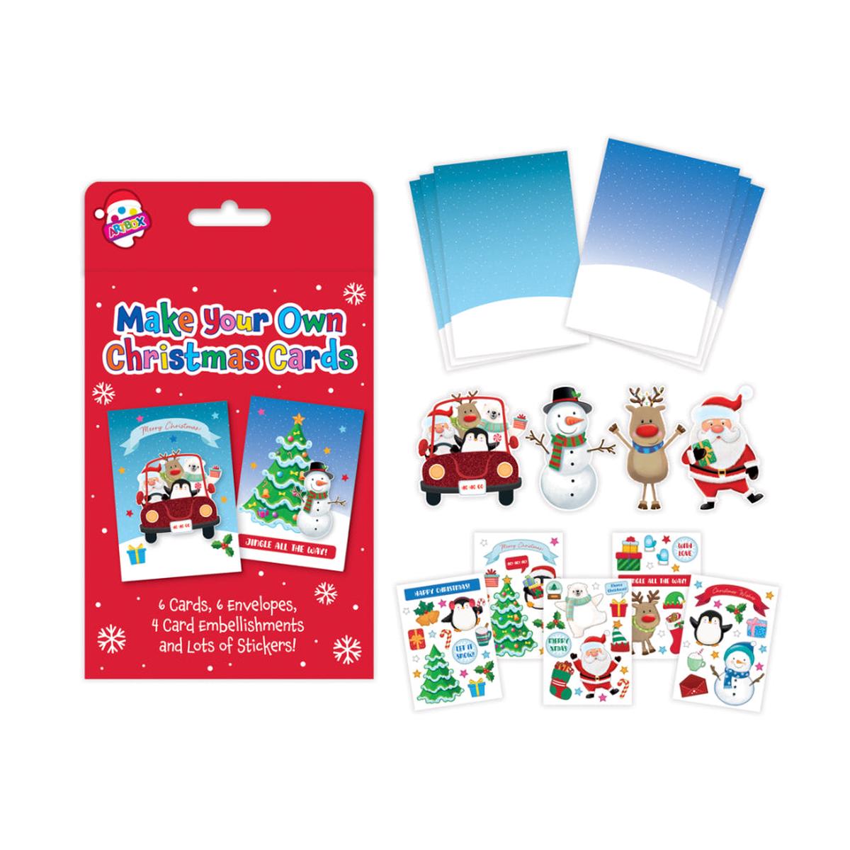 Festive Wonderland Christmas Card Making Kit | Pack of 6, Assorted Designs