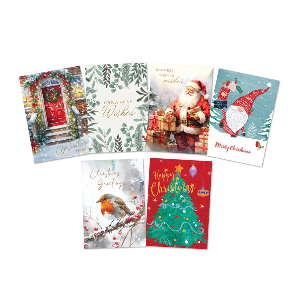 Festive Wonderland Christmas Cards | Assorted Designs, Pack of 30