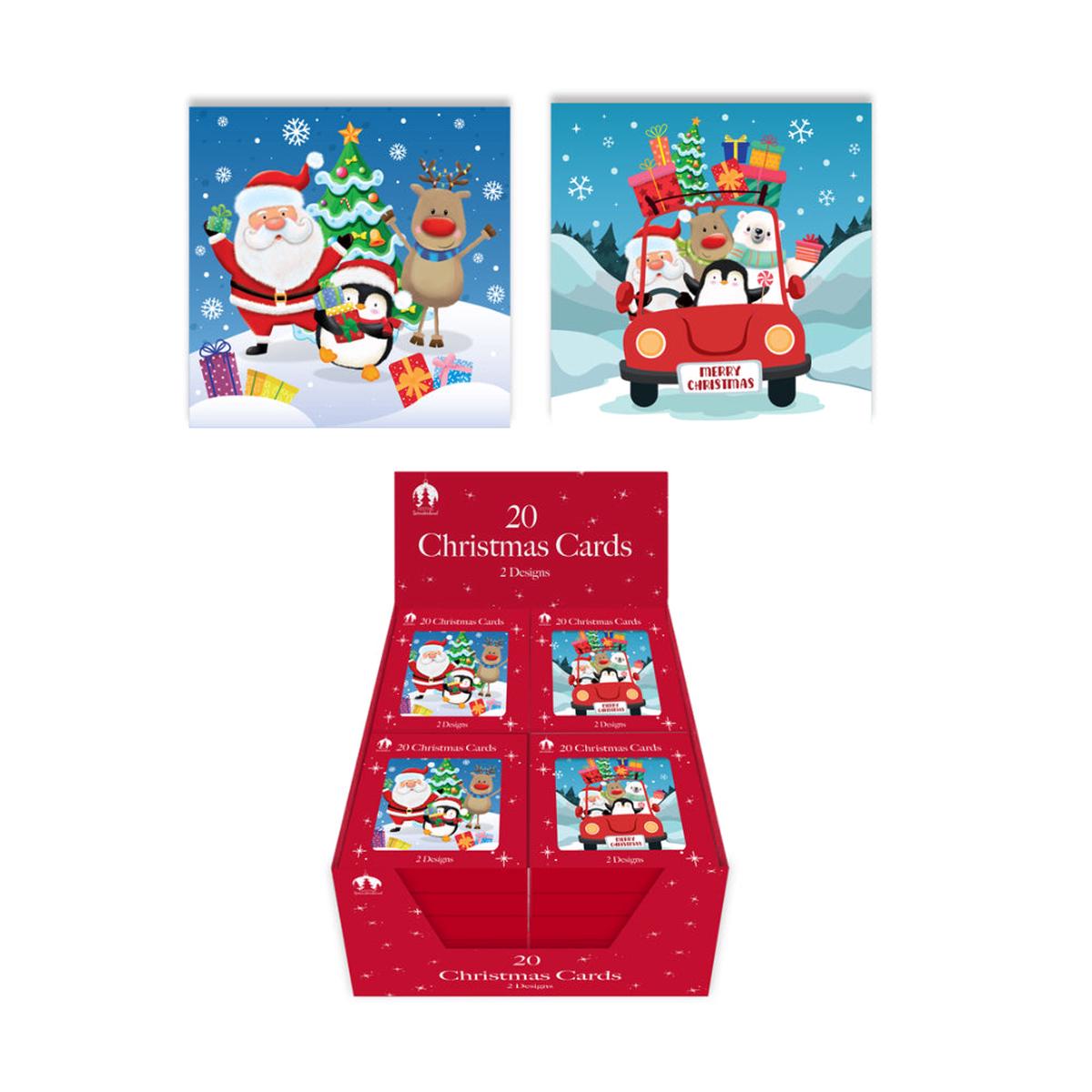 Festive Wonderland Christmas Mini Cards | Assorted Designs, Pack of 20