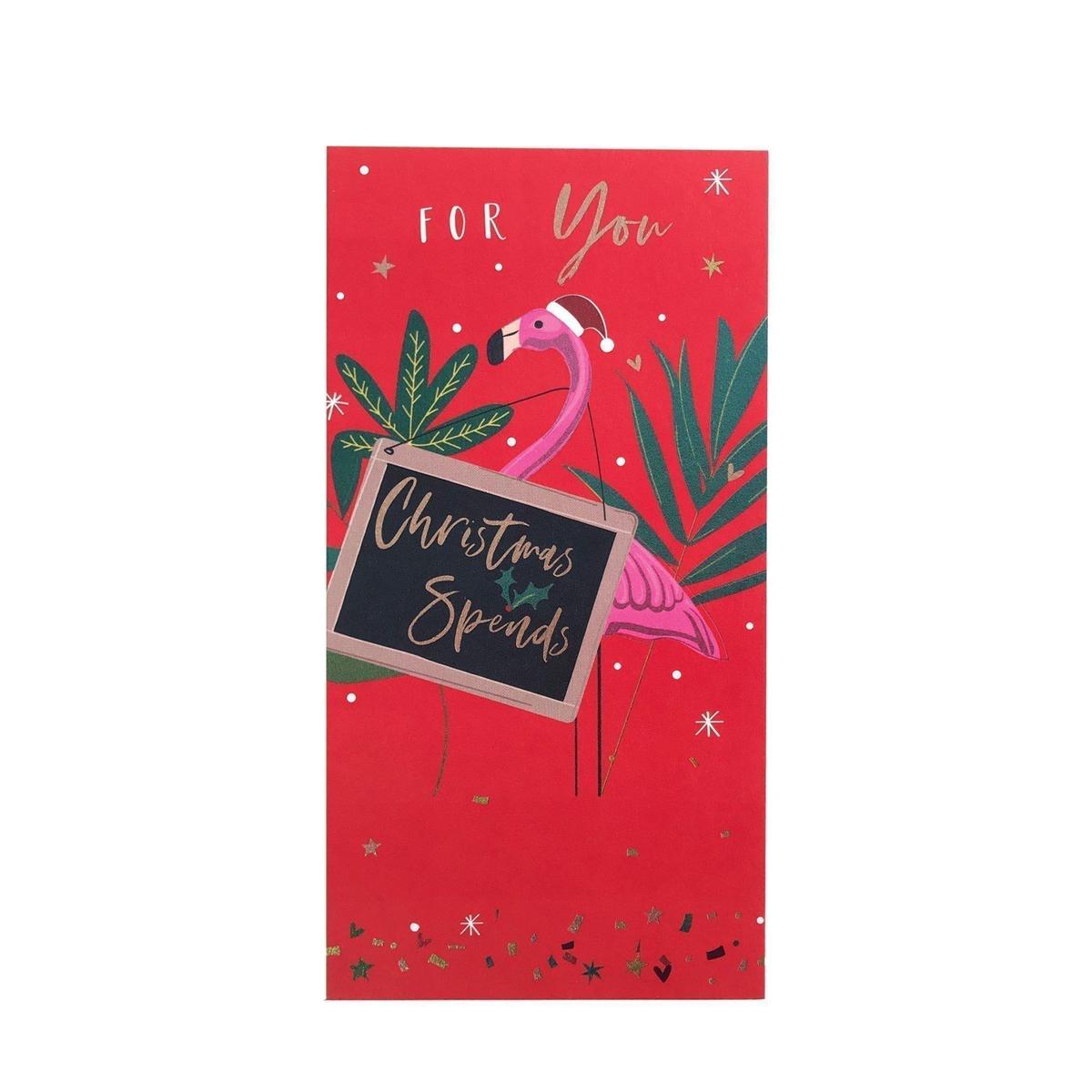 Gift Wallet Card - For You Christmas Special Flamingo