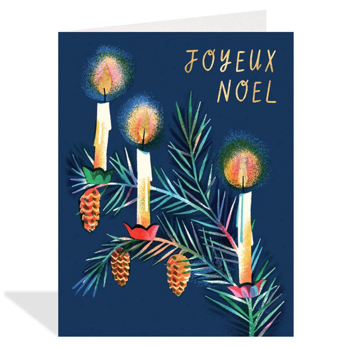 Joyeux Noel Candles Card