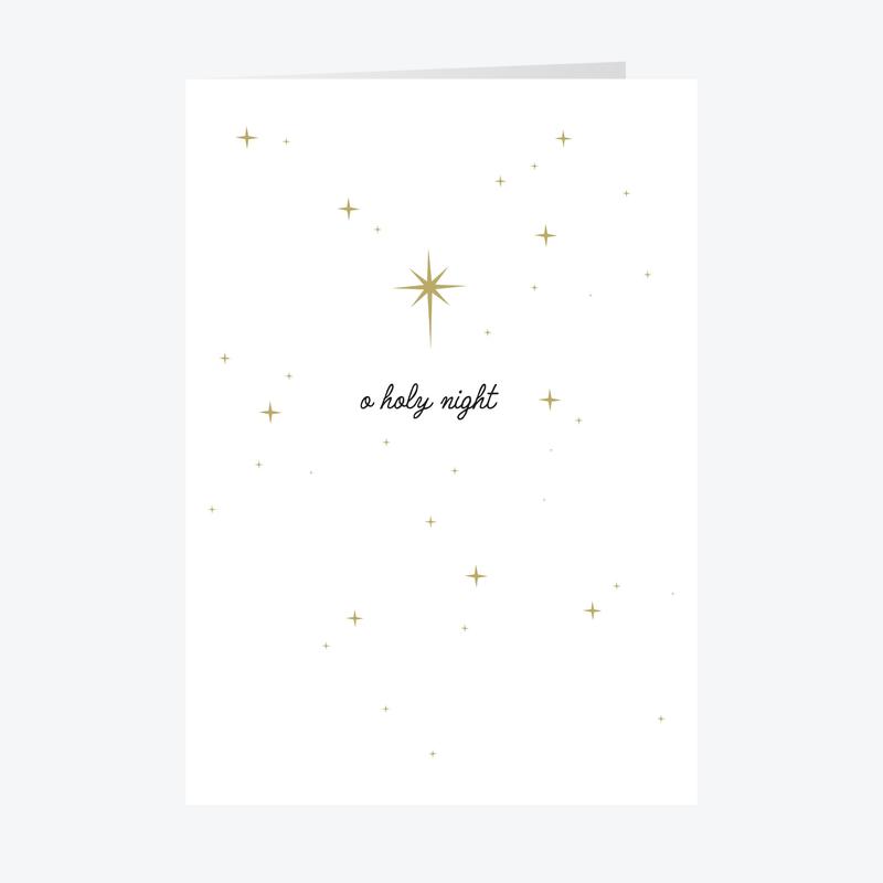 Personalised O Holy Night Christmas Card Set A5 Size - A5 / 5