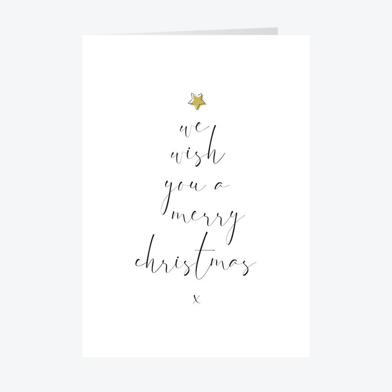 Personalised We Wish You Christmas Card Set A5 Size - A5 / 5