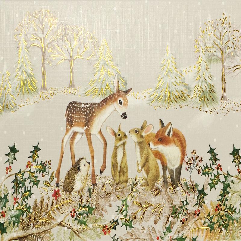 Peter Pauper Press - Furry Friends Small Boxed Holiday Cards