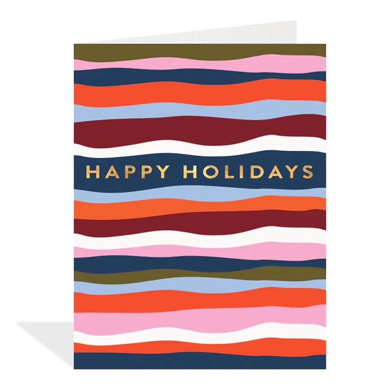 Petite Holiday Stripes Card