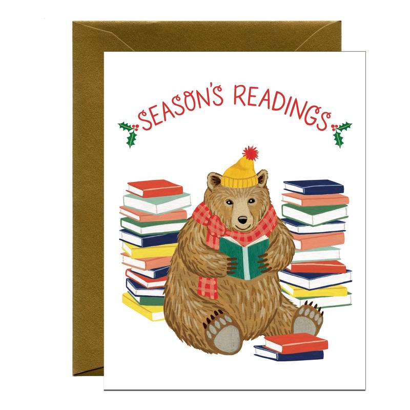 Season's Readings Bear Holiday Card