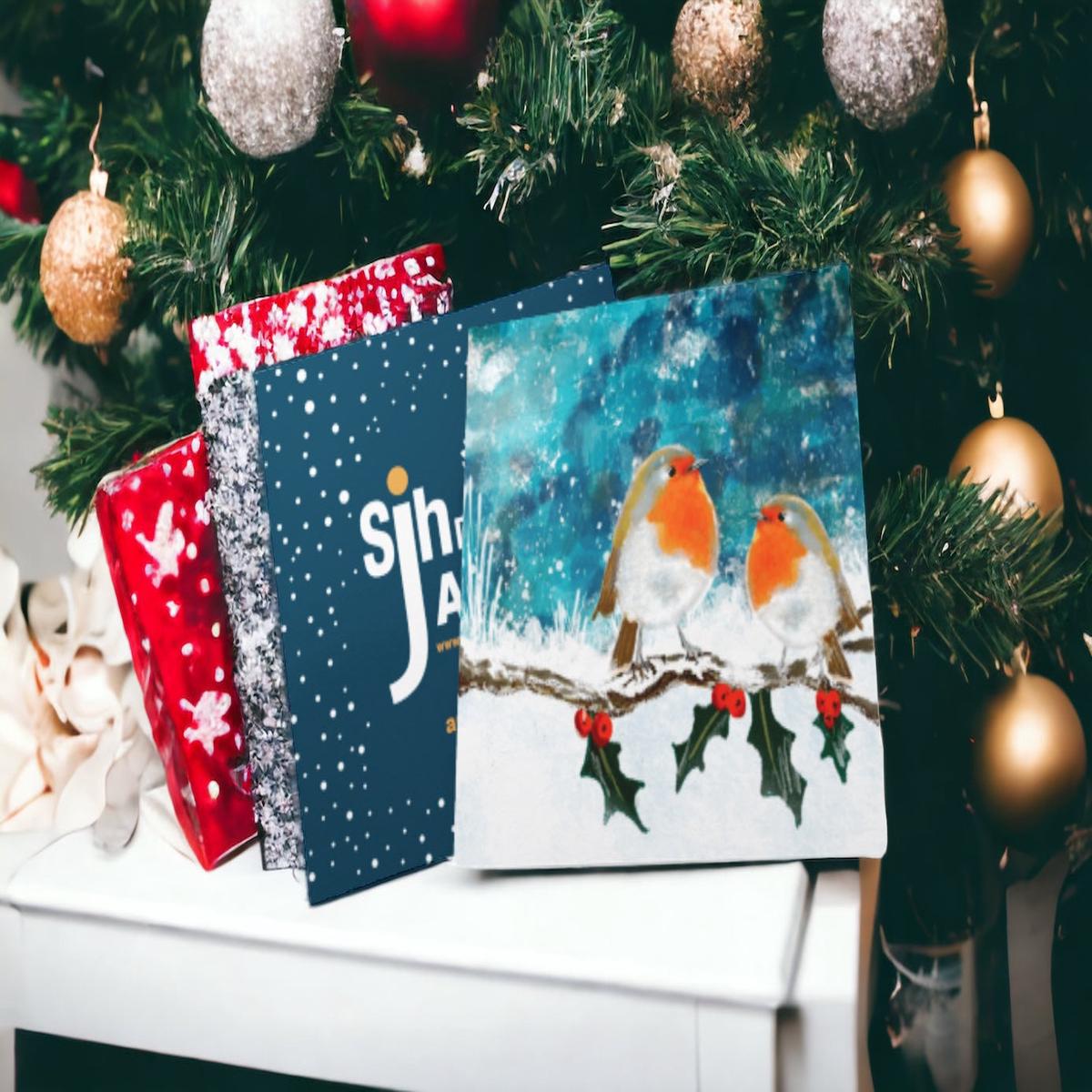 SJH Designs Animal Painted Christmas Card Pack