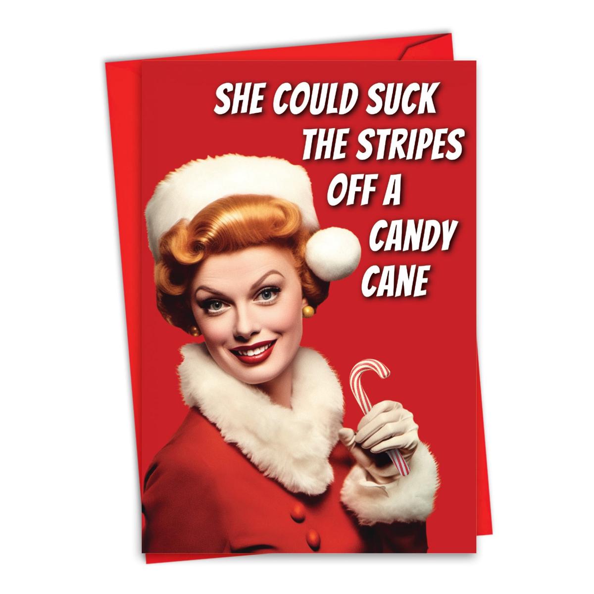 Stripes Off A Candy Cane Card