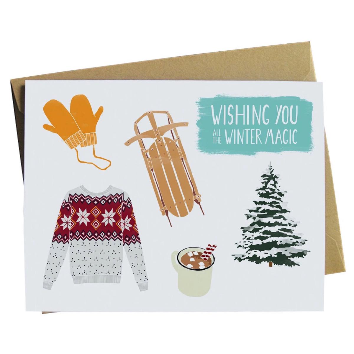 Winter Magic Winter Items Holiday Card