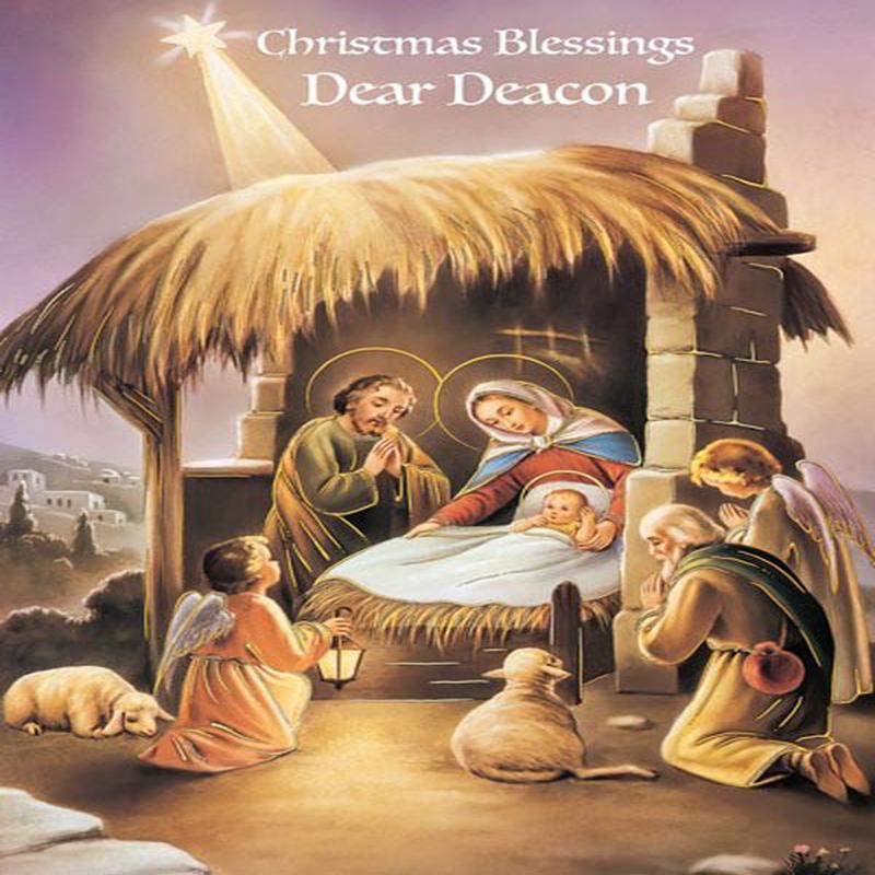 Christmas Cards: Christmas Blessings Dear Deacon