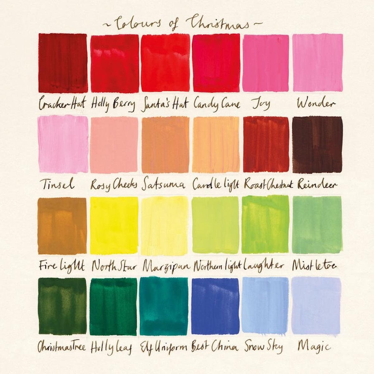 Colours of Christmas by Susannah Garrod, Square Notecard Wallet
