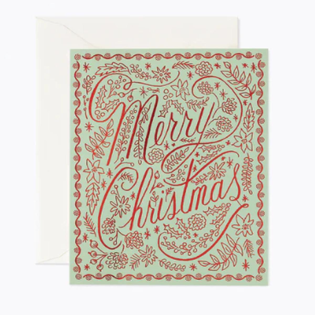 Crimson Christmas Card