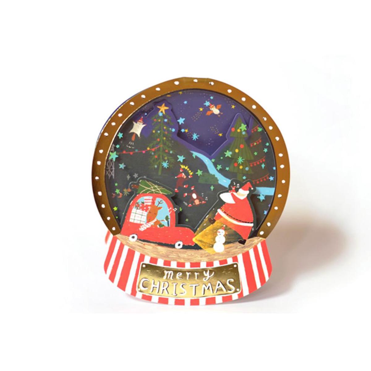 D'Won Christmas 3D Pop-Up Card Christmas Night Ball