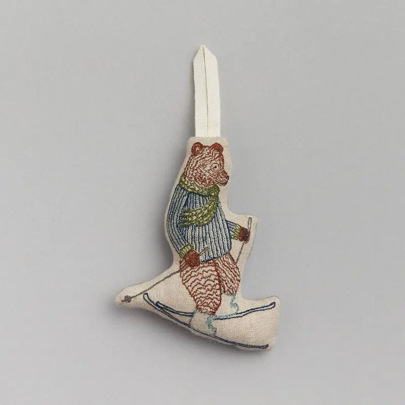 Downhill Bear Ornament