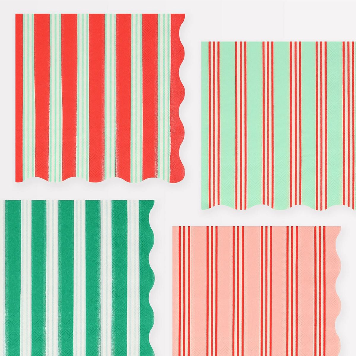 Festive Stripe LARGE Napkins