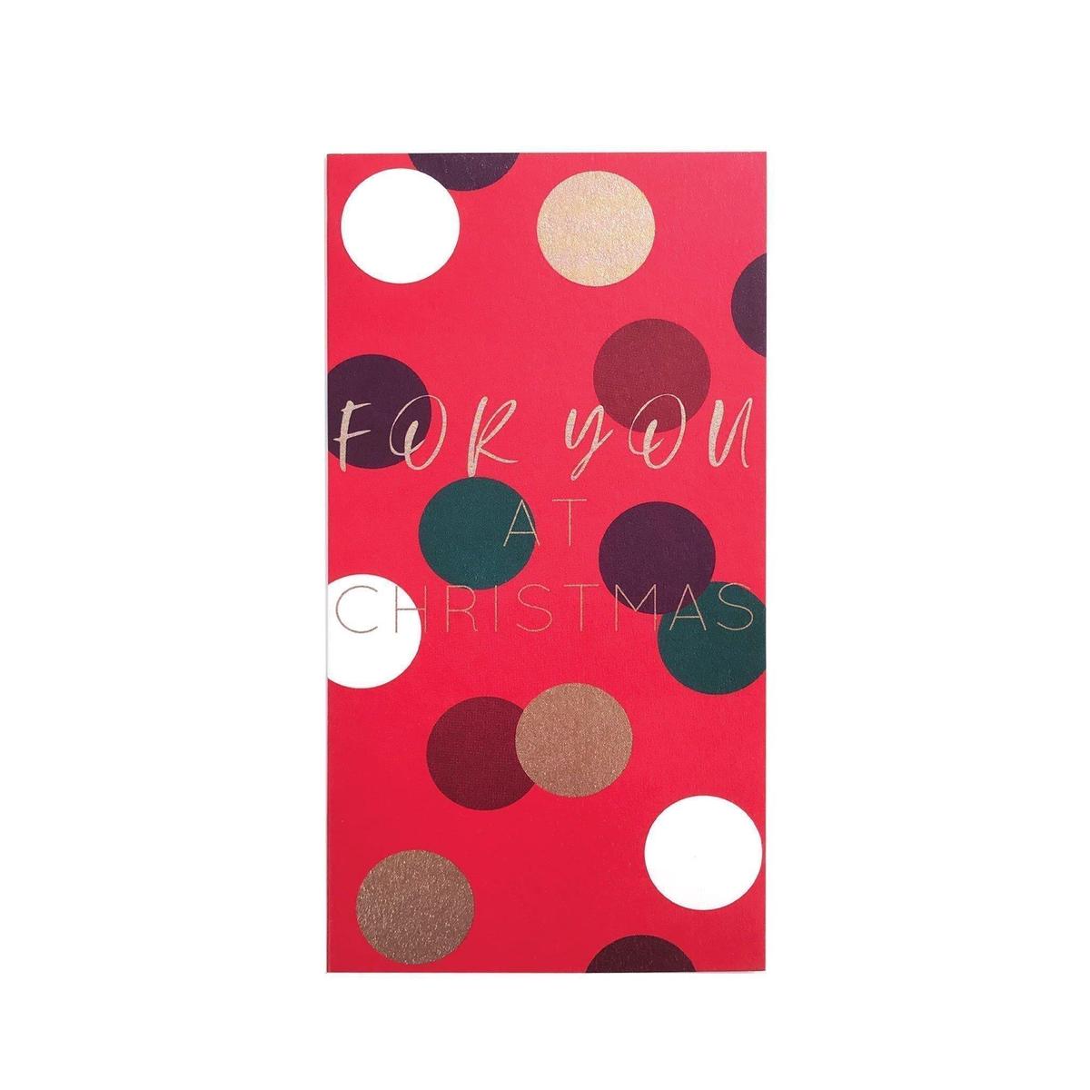 Gift Wallet Card - For You At Christmas Polka Dots